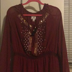 True Red Long Sleeve Dress